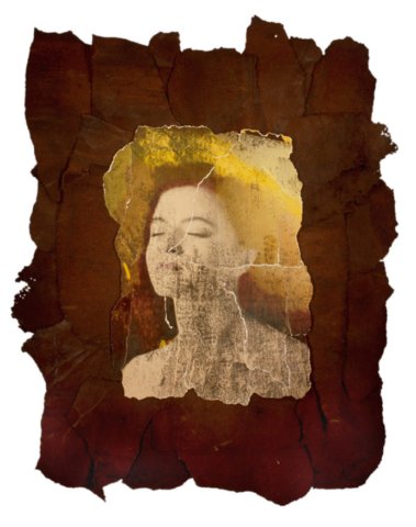 hand painted photographic collage