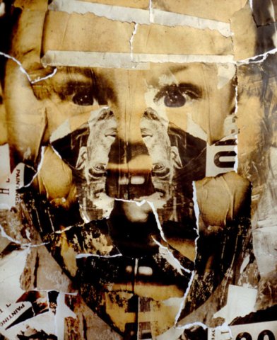 hand painted photographic collage