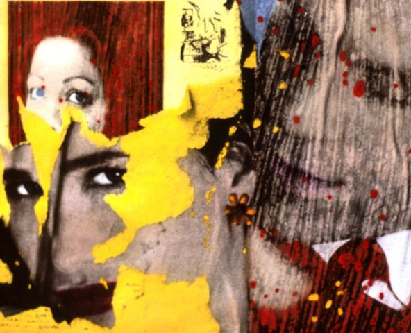hand painted photographic collage
