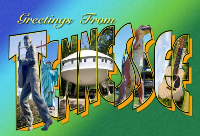 retro travel post card