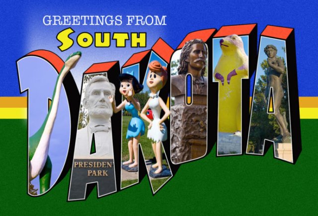retro travel post card