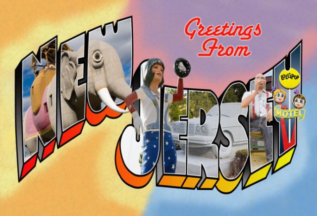 retro travel post card