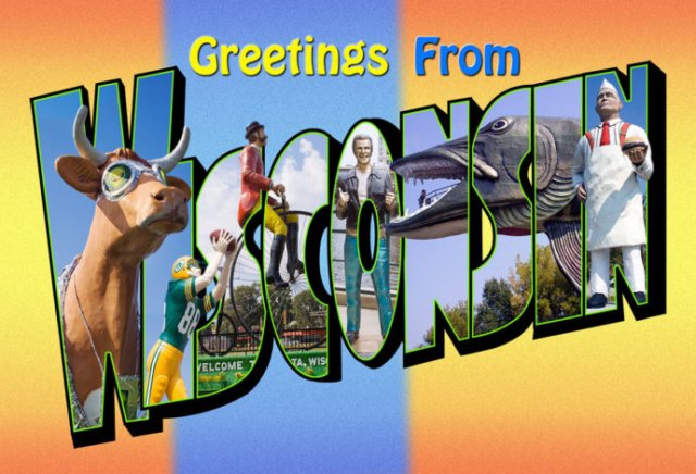 retro travel post card