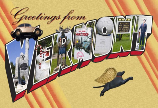 retro travel post card