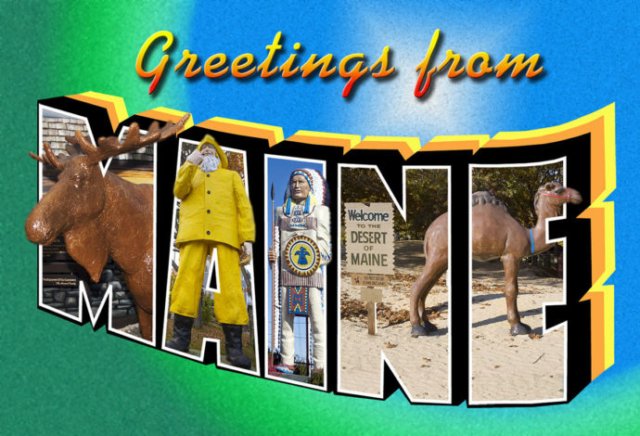retro travel post card