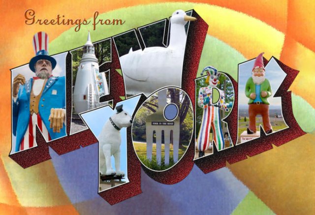 retro travel post card